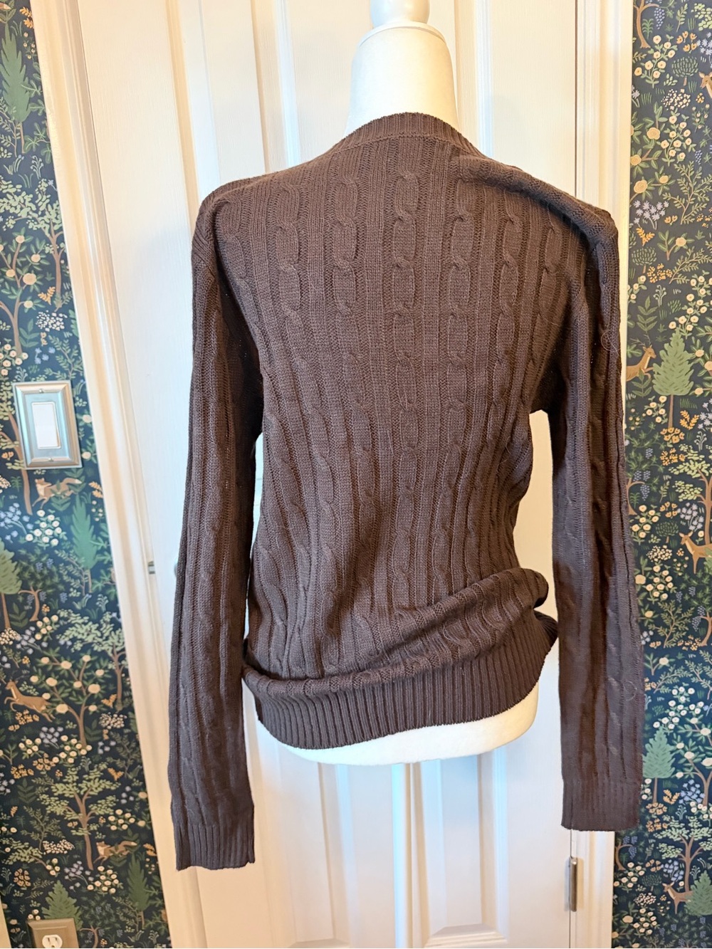 Forever 21 Brown Cable Knit Crewneck Sweater - Picture 4 of 4